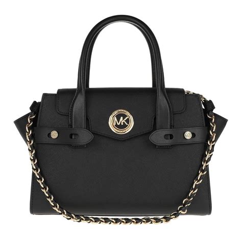 michael kors small satchel black saffiano leather